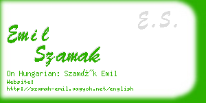 emil szamak business card